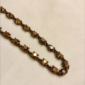 J. Crew jeweled gold chain necklace